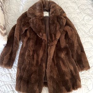 Abercrombie & Fitch faux fur coat jacket M